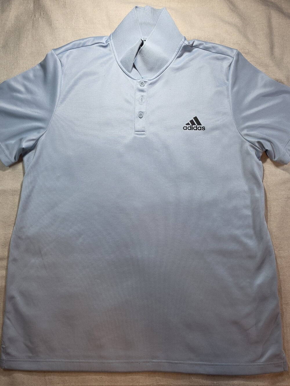 adidas Light Blue Men's Athletic Polo with Logo
